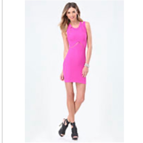 Bebe Jocelyn Split Strap Dress, Size P/S - Picture 2 of 10
